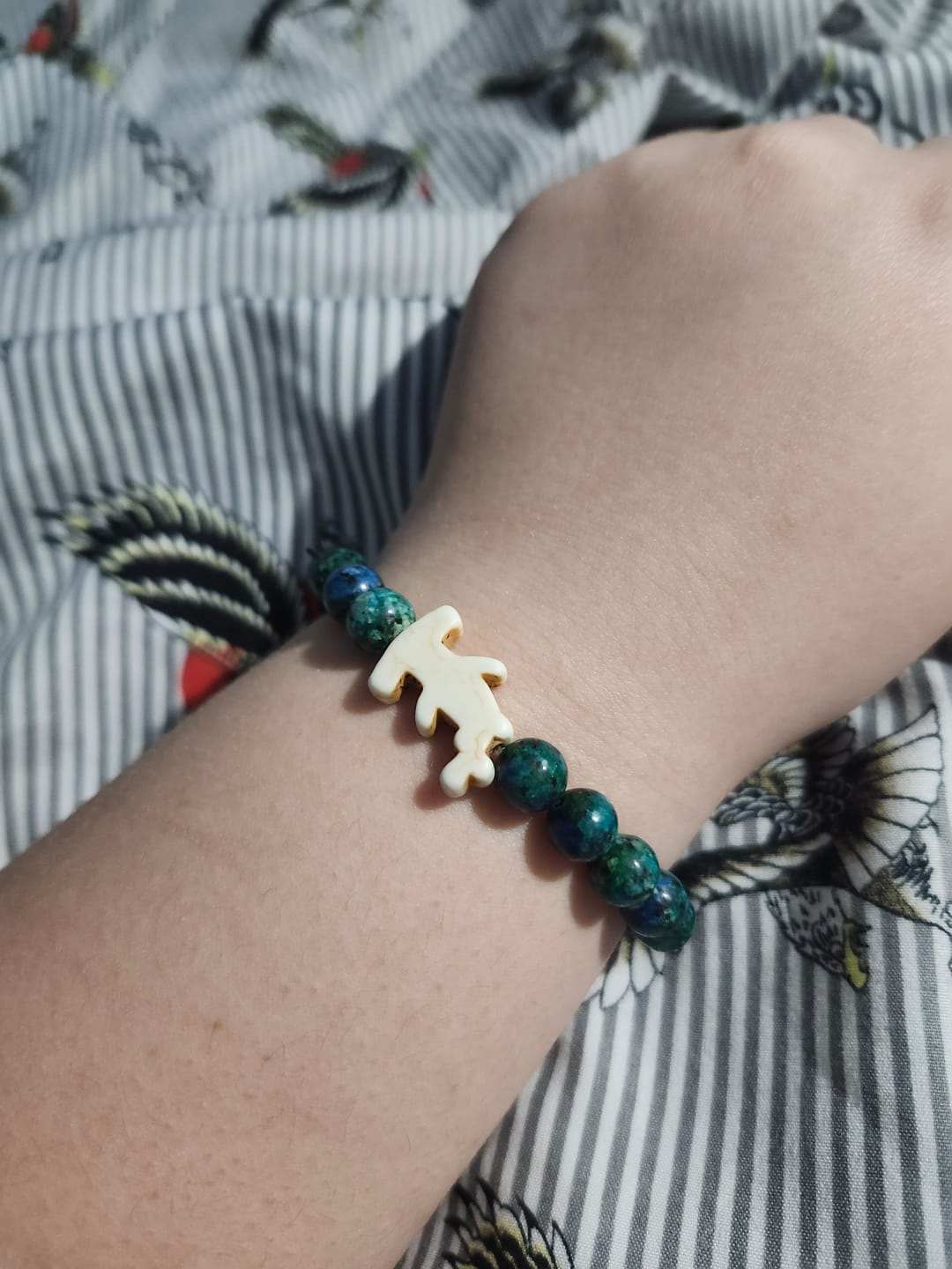 Customer photo review of The Shark Week Bracelet