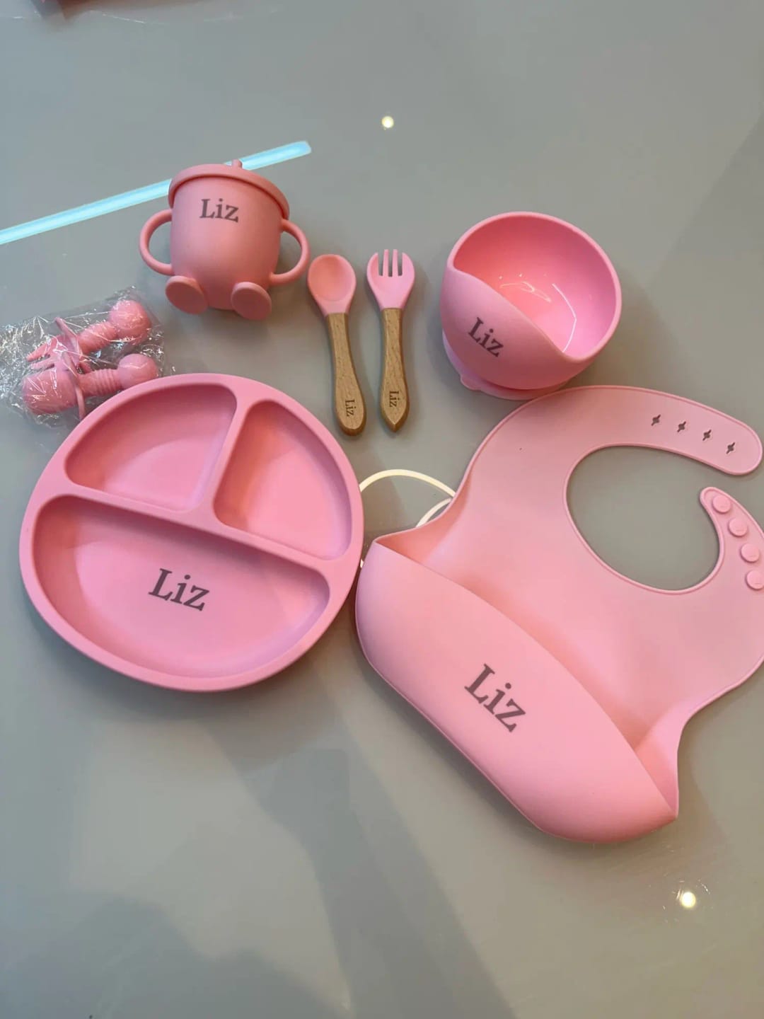 Customer photo review of Mimolo - Personalisiertes Geschirrset für Babys!