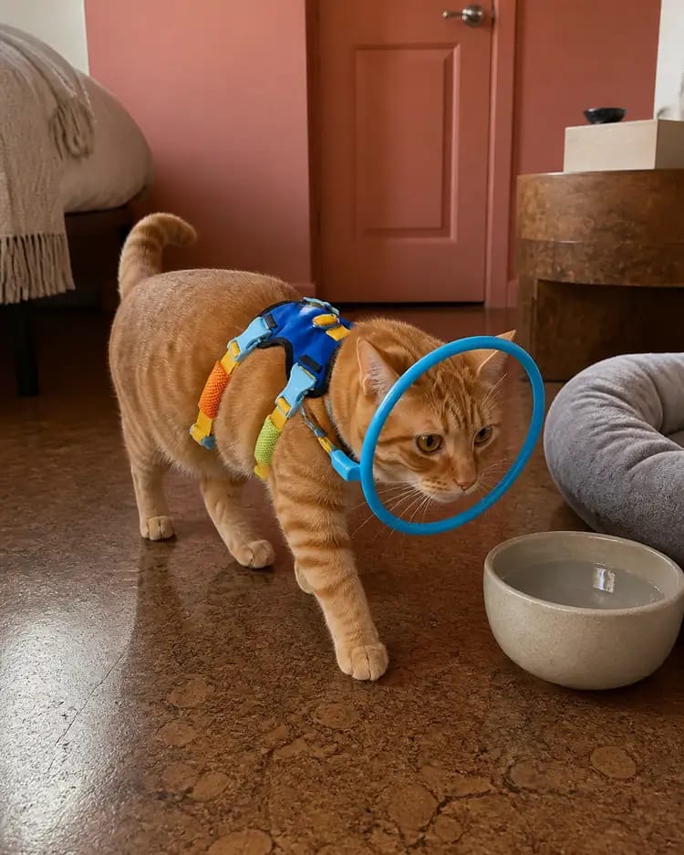 Customer photo review of Halo Safety Ring for Blind Pets