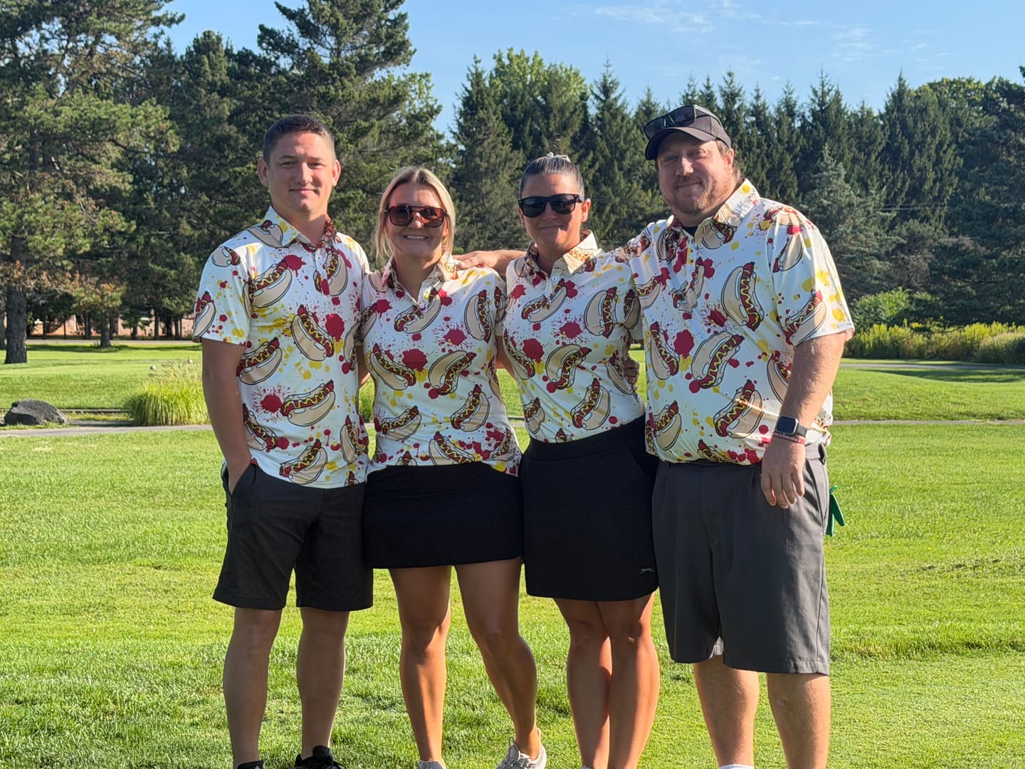 Customer photo review of Men's hot dog golf polo