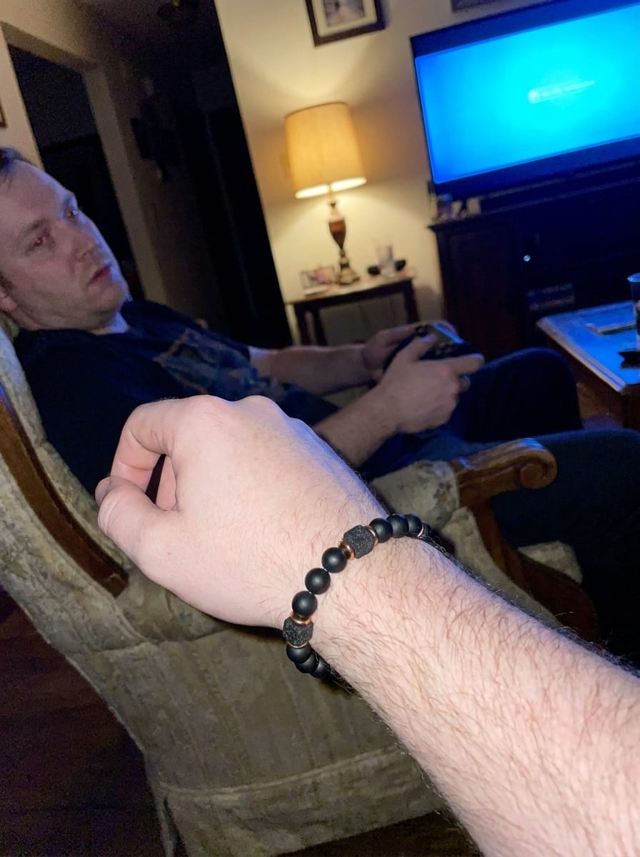 Customer photo review of Volcanic Stone Bracelet