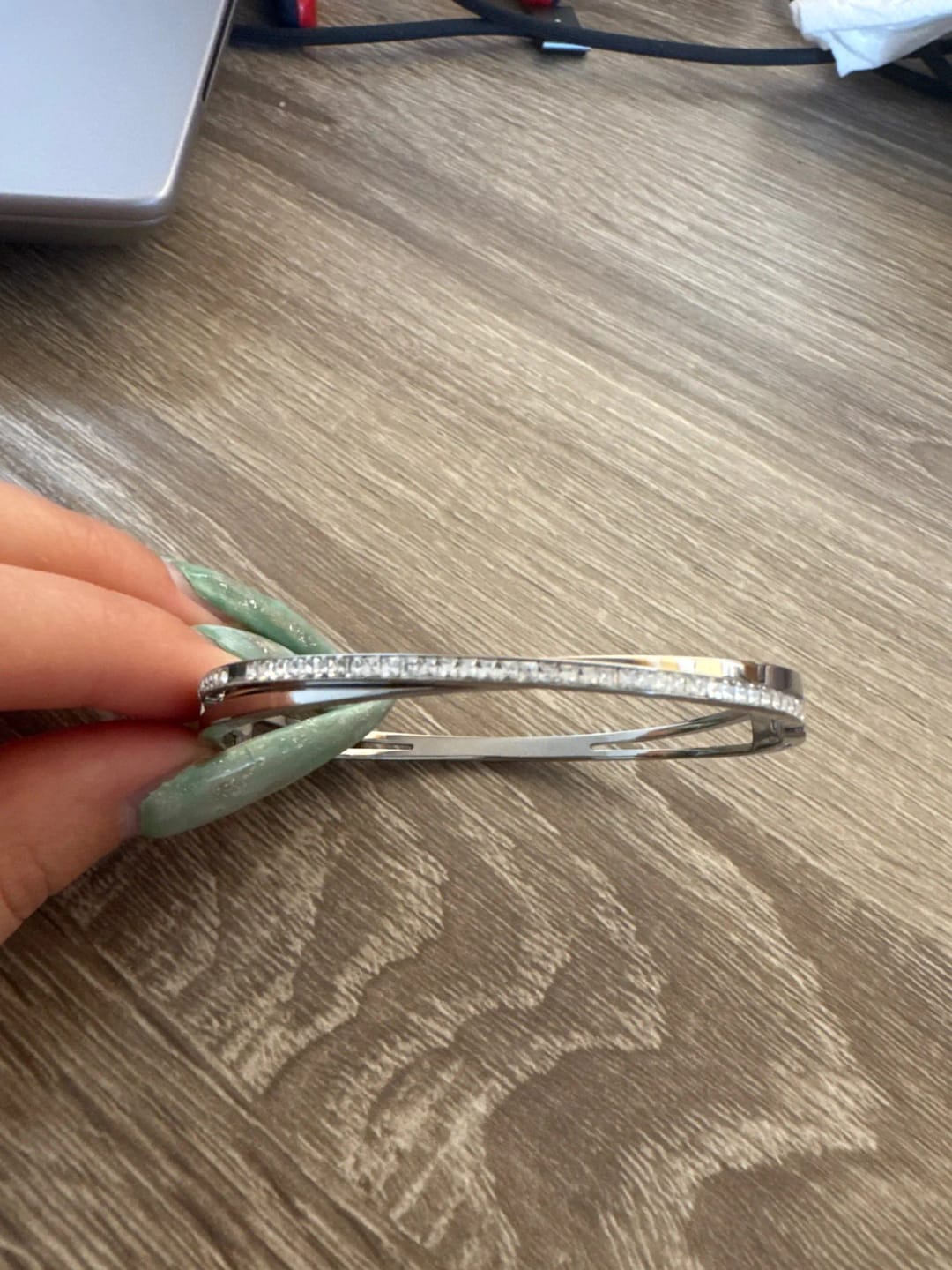 Customer photo review of THE TWIST & GLOW BANGLE