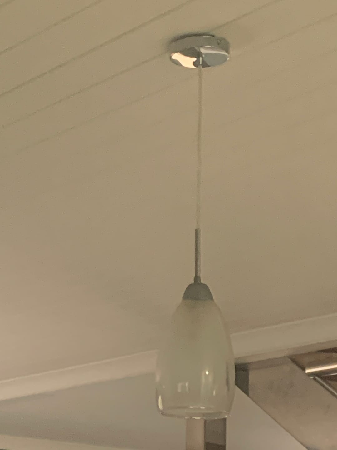 Customer photo review of Maison Smoke Grey Or White Glass Pendant Light