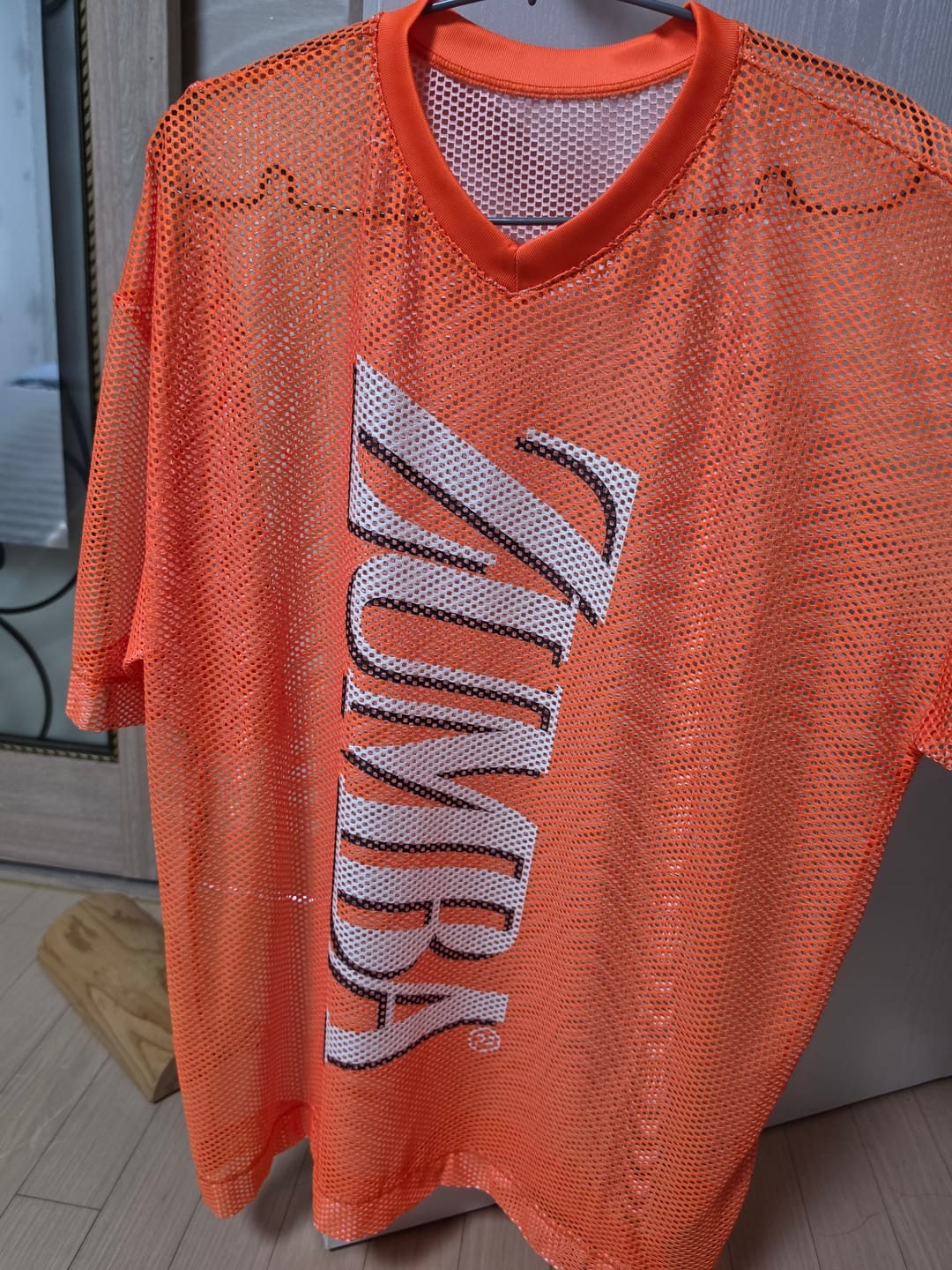 Customer photo review of Dale-Z Oversized Mesh V-Neck Top
