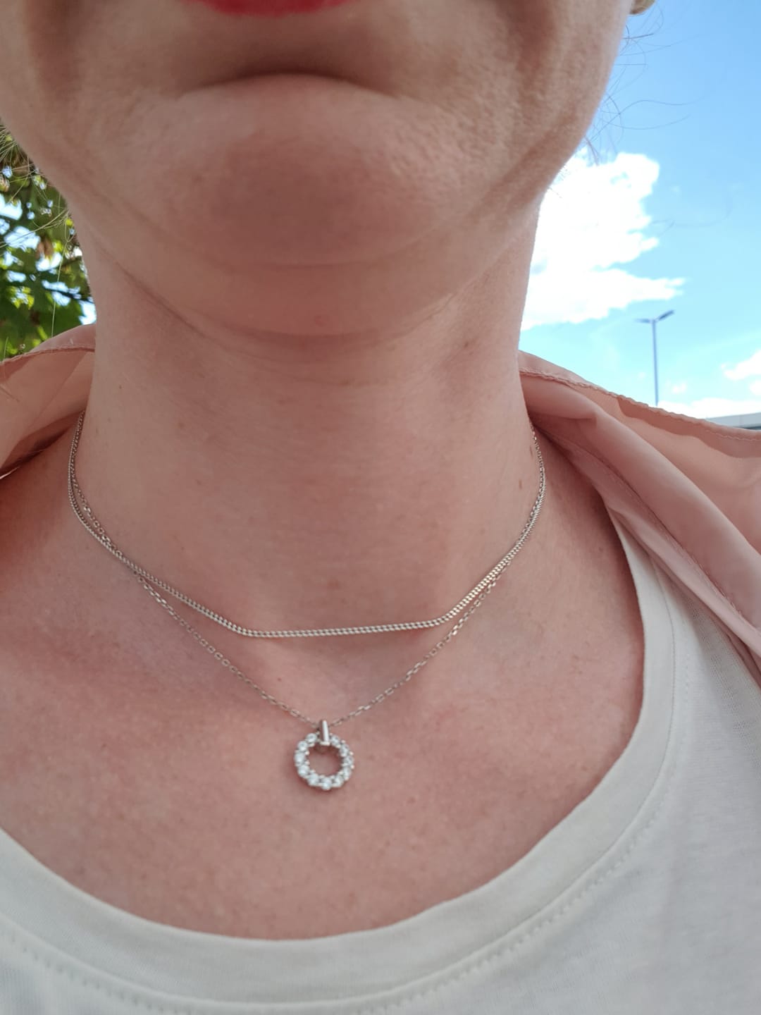 Customer photo review of Kreis Halskette in 925 Silber