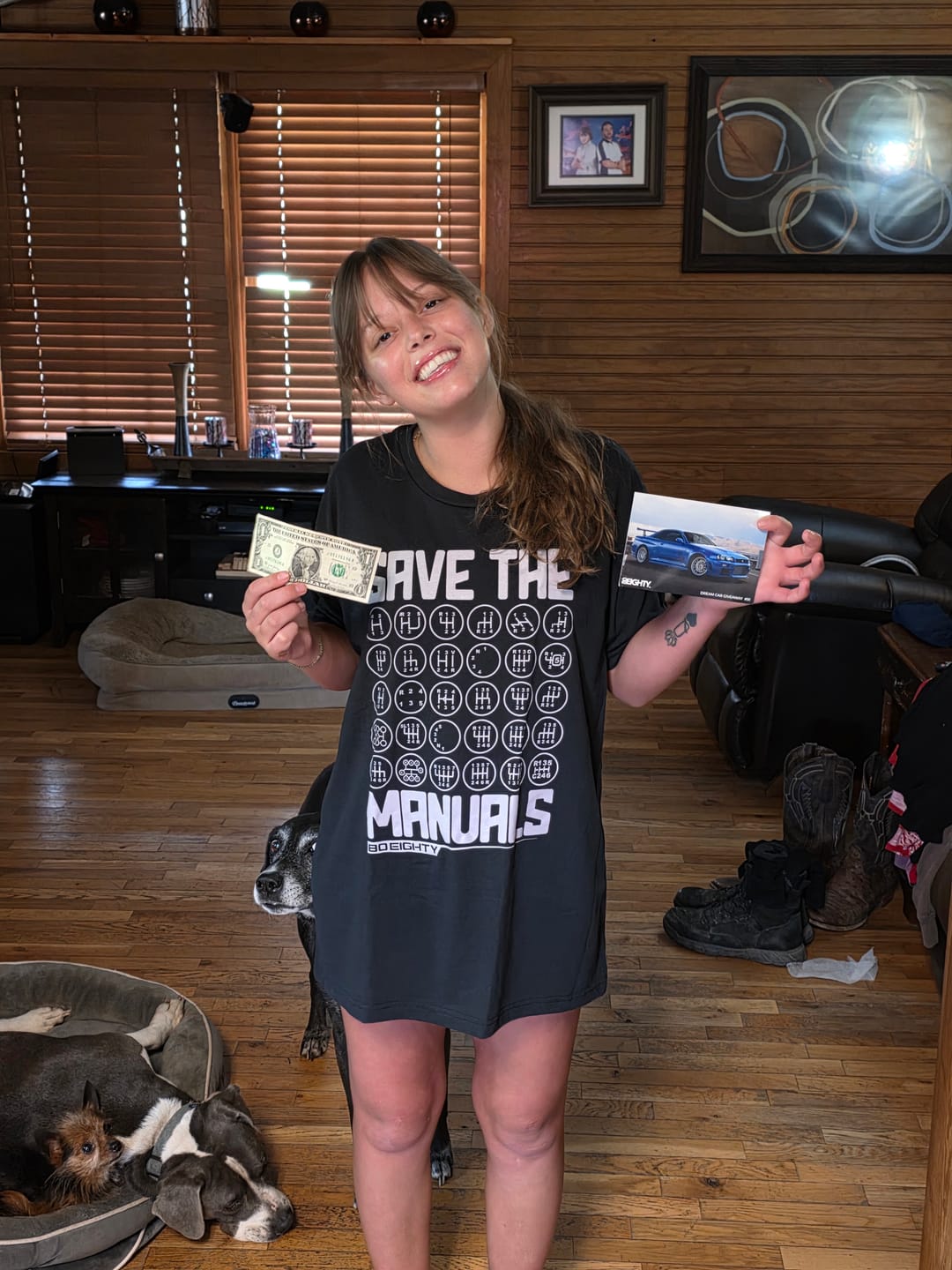 Customer photo review of 80Eighty® Save The Manuals Shirt