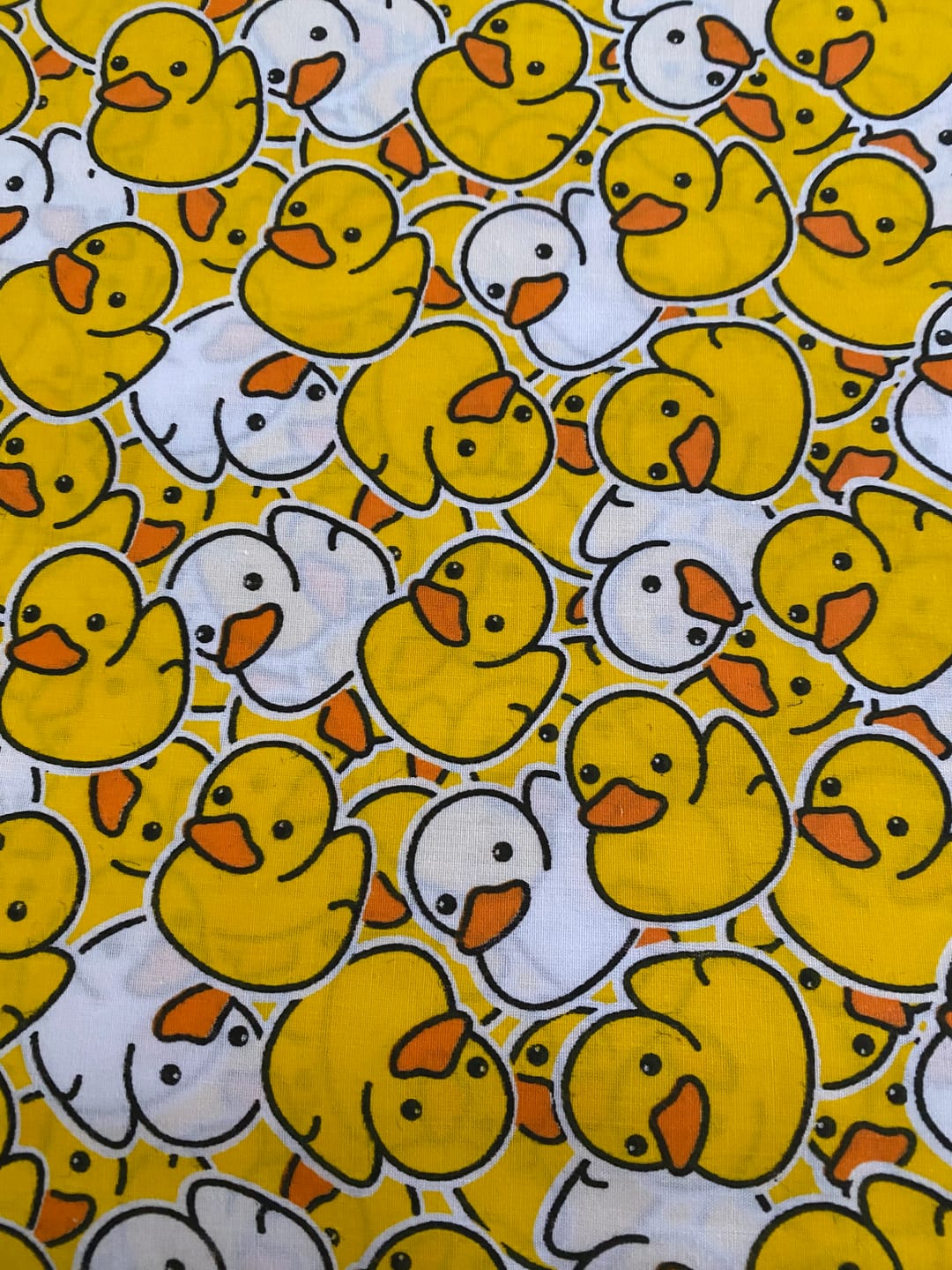 Customer photo review of Yellow and White Rubber Ducks Polycotton Fabric