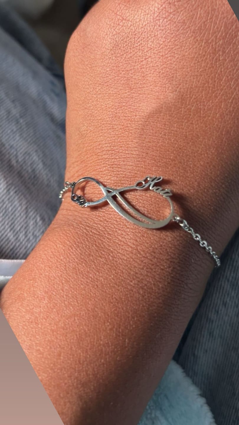 Customer photo review of Personalized Double Infinity 2-Name Bracelet