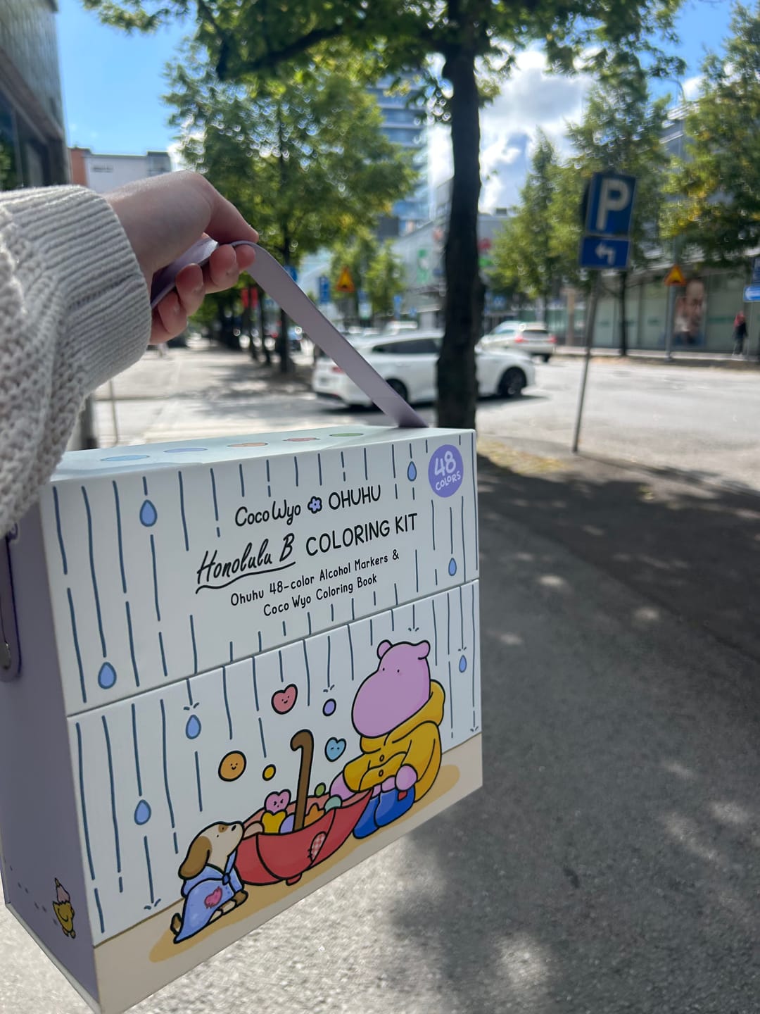 Customer photo review of Ohuhu x Coco Wyo Cozy Mood Coloring Kit, Honolulu B 48 Colors Alcohol Markers with Brush & Fine Dual Tips, Coloring Book with Mood Tracker Pages