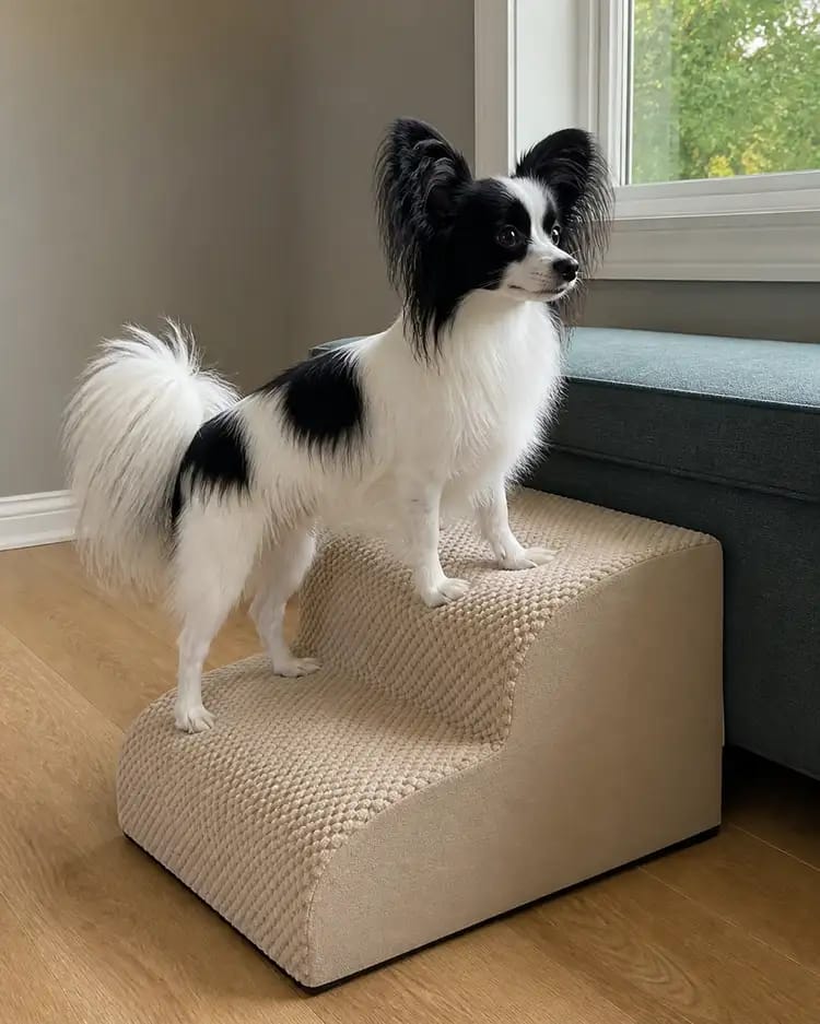 Customer photo review of AuraEase Soft Dog Stairs for Bed & Couch