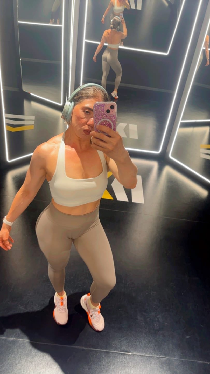 Customer photo review of The Bold Halter Sports Bra