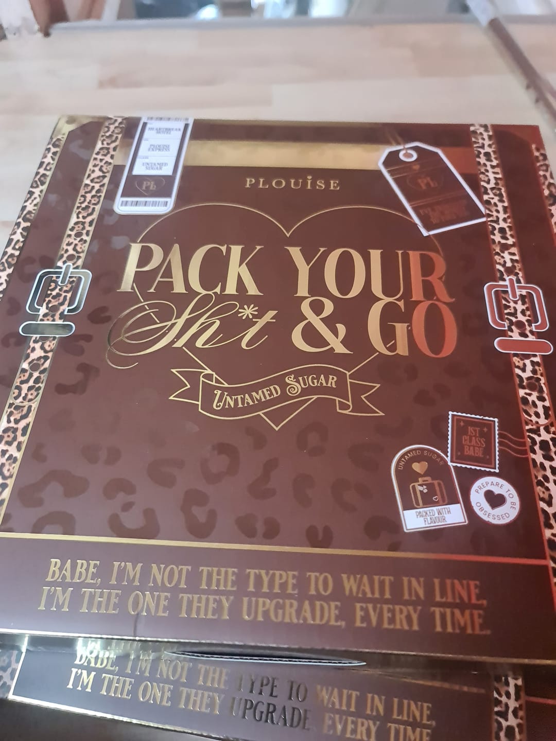 Customer photo review of Cheetah Pack Your Shit & Go Suitcase Bundle