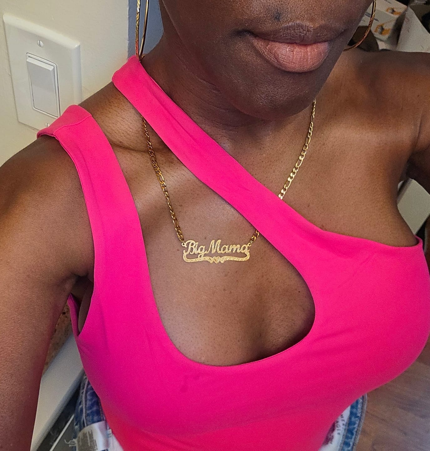 Customer photo review of Diamond Cut Heart Name Necklace