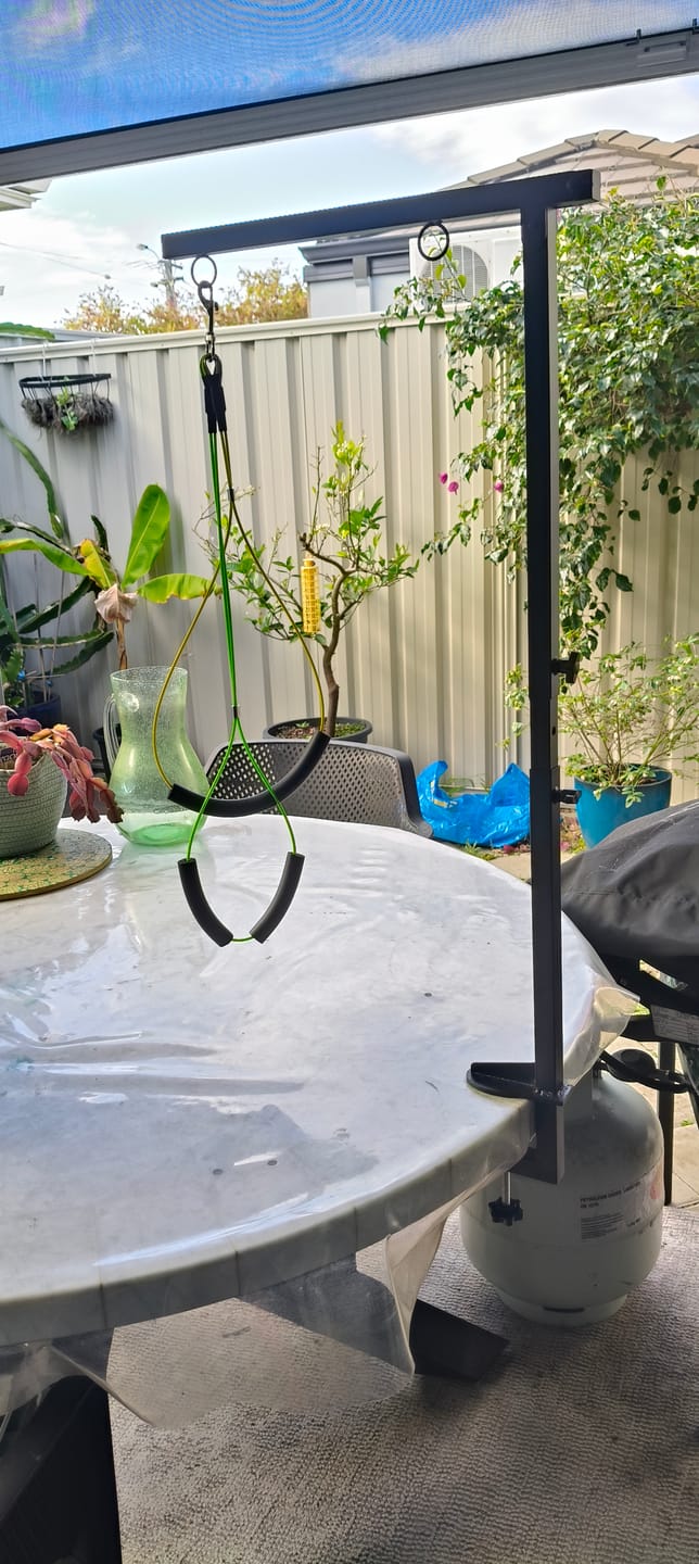 Customer photo review of Dog Grooming Hammock Table Arm Adjustable 70-97cm Steel Clamp 2 Holders