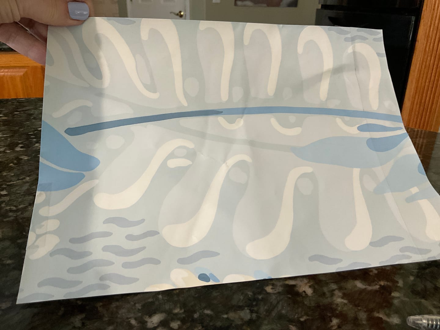 Customer photo review of Thibaut T10645 TIVERTON Spa Blue Wallpaper