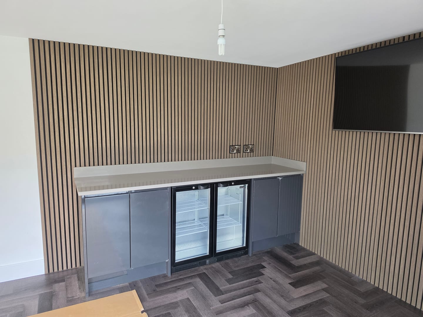 Customer photo review of Walnut Acoustic Wall Panel