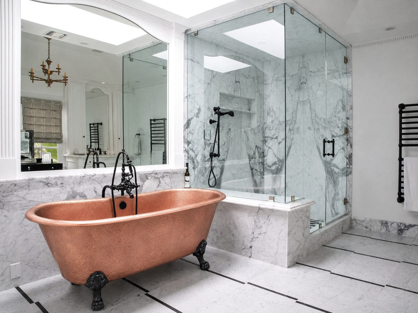 Customer photo review of Elite Hand Hammered Natural Copper Double-Slipper Freestanding Bathtub with Clawfoot ET-C-F09