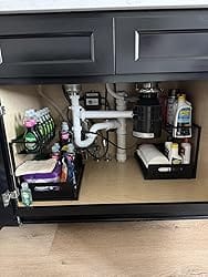 Customer photo review of Under-Sink Organizer Rack – Adjustable 2-Tier Metal Storage Shelf