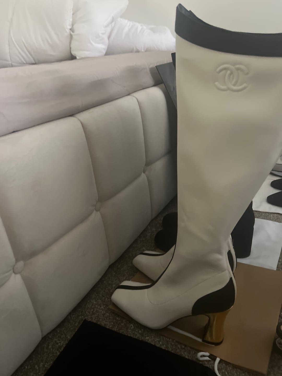 Customer photo review of Chanel 2026 Boot 100mm Sheepskin 904483