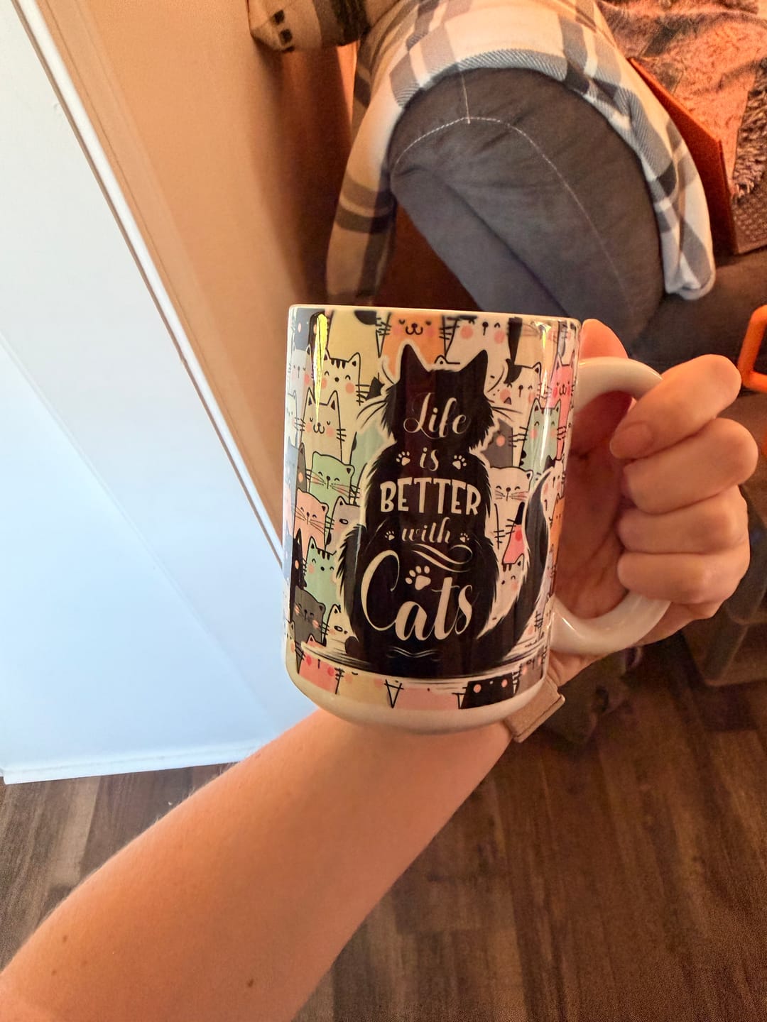 Customer photo review of Life Is Better With Cats – Ceramic Mug