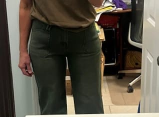 Customer photo review of Women's Wide Leg Denim Jeans
