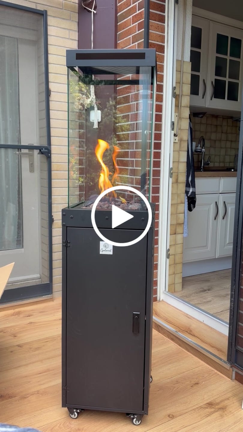 Customer video review of Gartenzeit® Gas-Terrassenheizer mit Glaszylinder inkl. Abdeckung