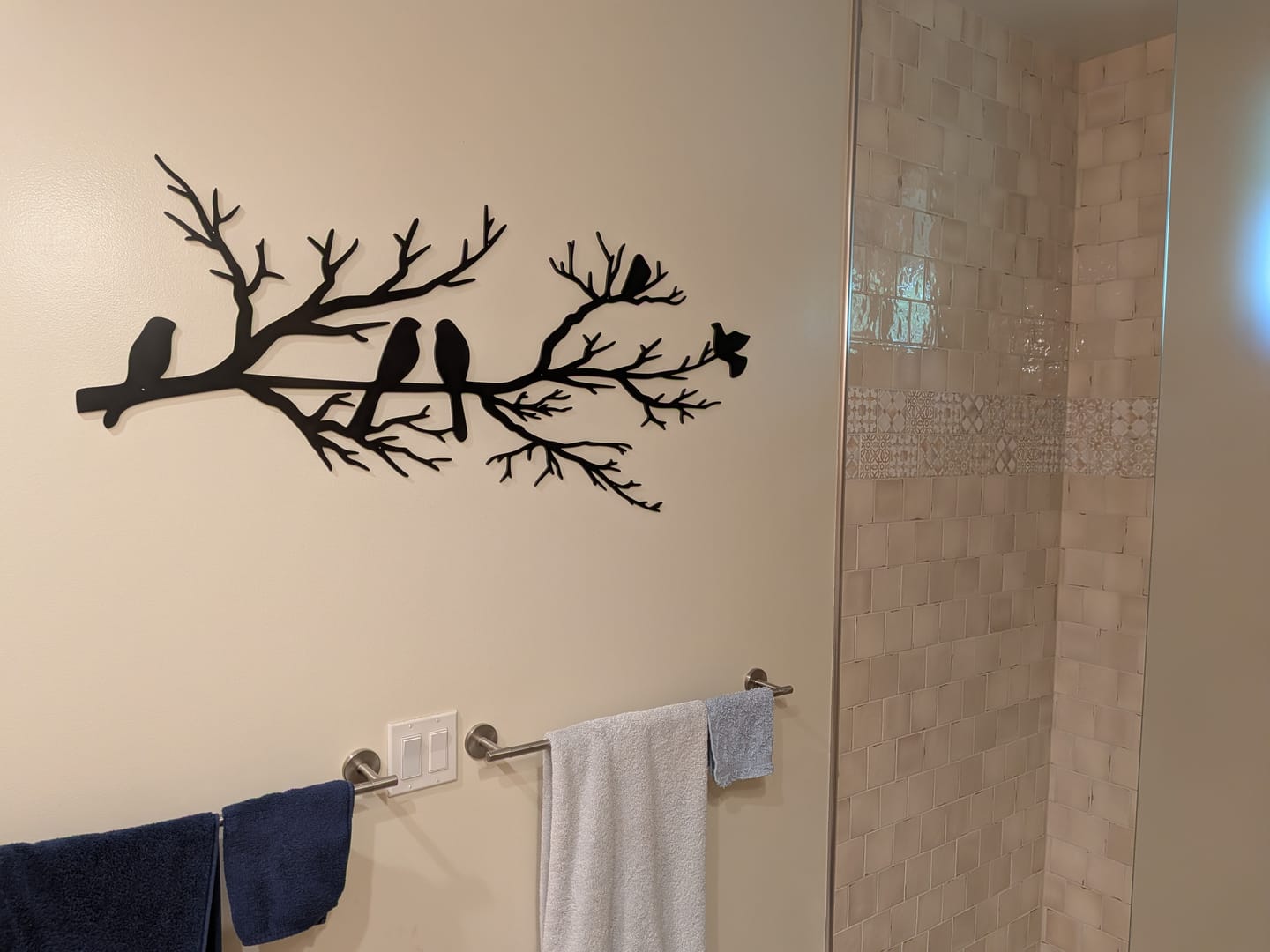Customer photo review of Birds on a Branch Wall Art
