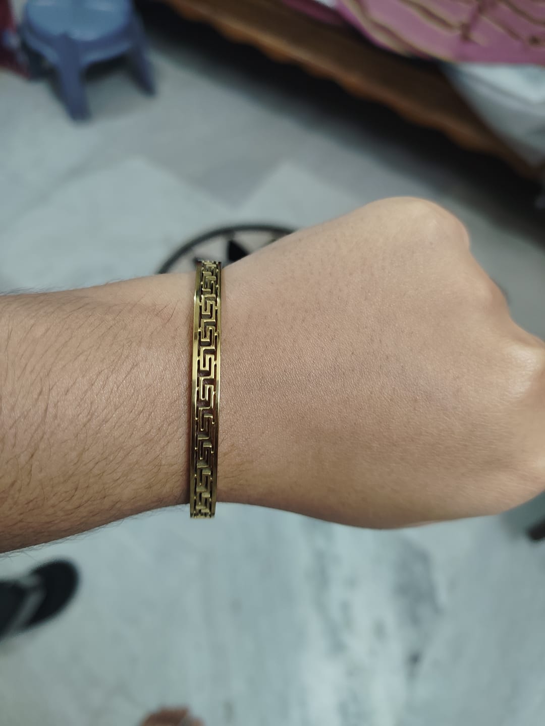 Customer photo review of Gilded Maze Bracelet