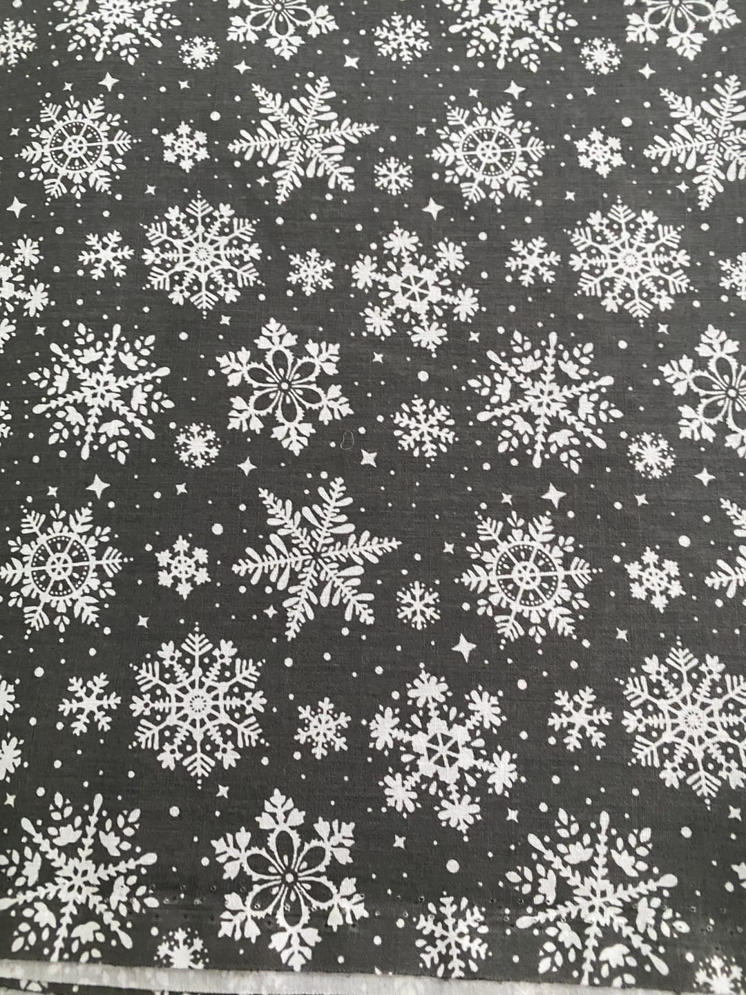 Customer photo review of All Over Snowflakes Polycotton Fabric