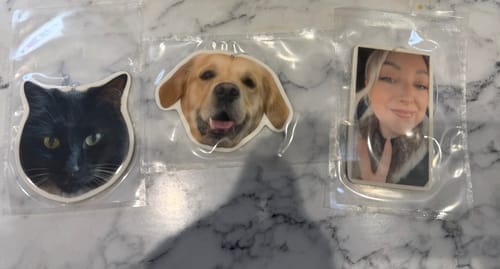 Customer photo review of Personalized Custom Shape Car Air Freshener With Your Photo
