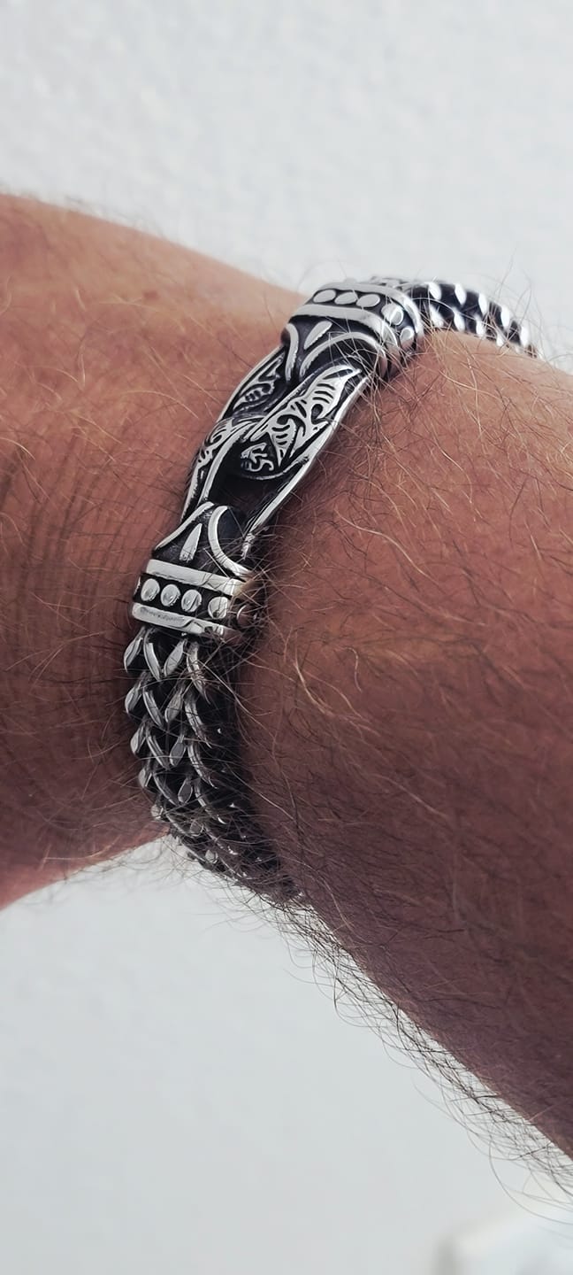Customer photo review of Viking Storm Woven Bracelet