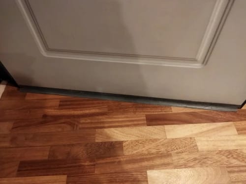 Customer photo review of Door Weather Seal | Adhesive Draft Stopper for Doors & Windows