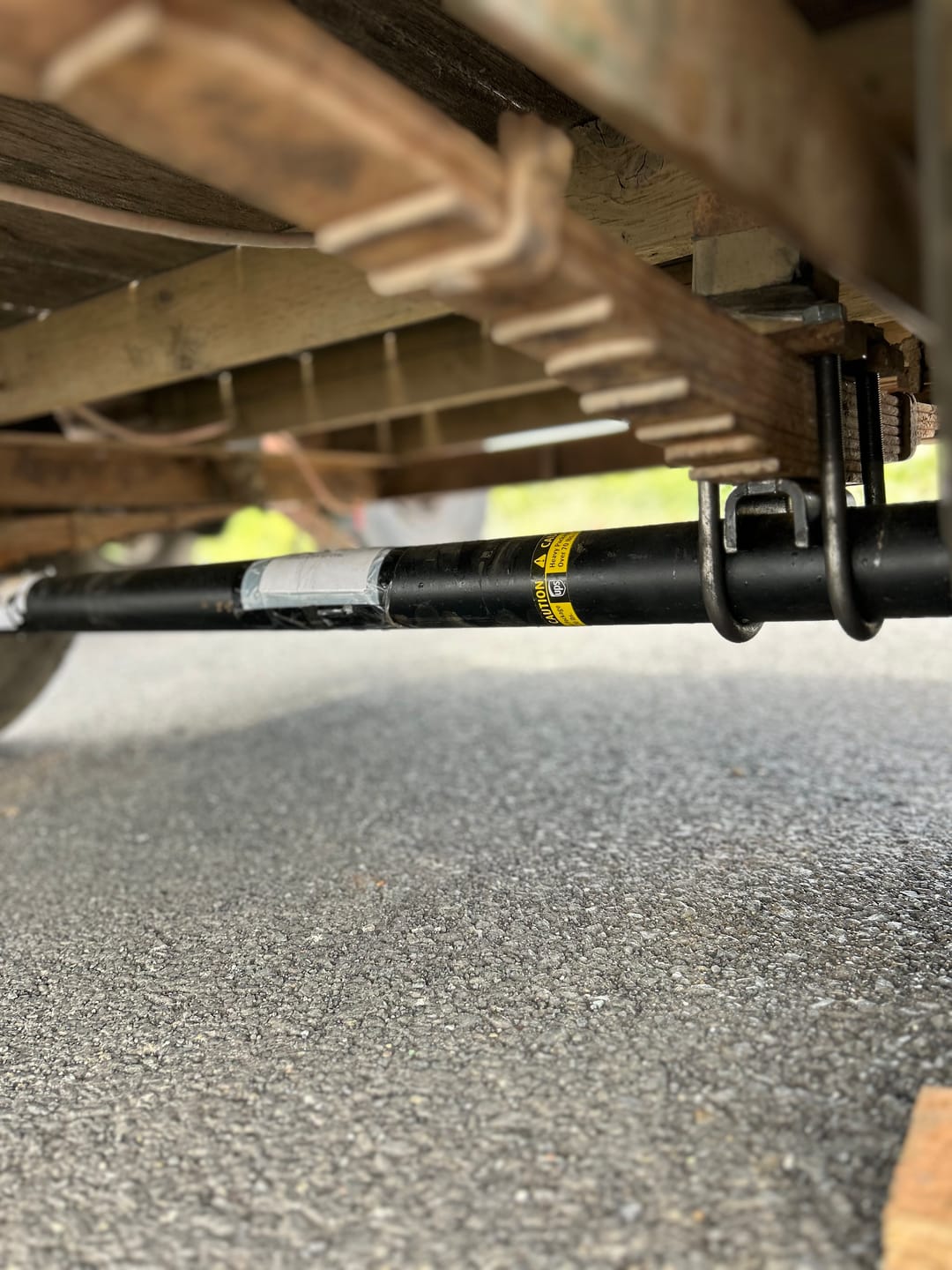 Customer photo review of 3500 lb Trailer Axle With Idler Hubs | Round Drop