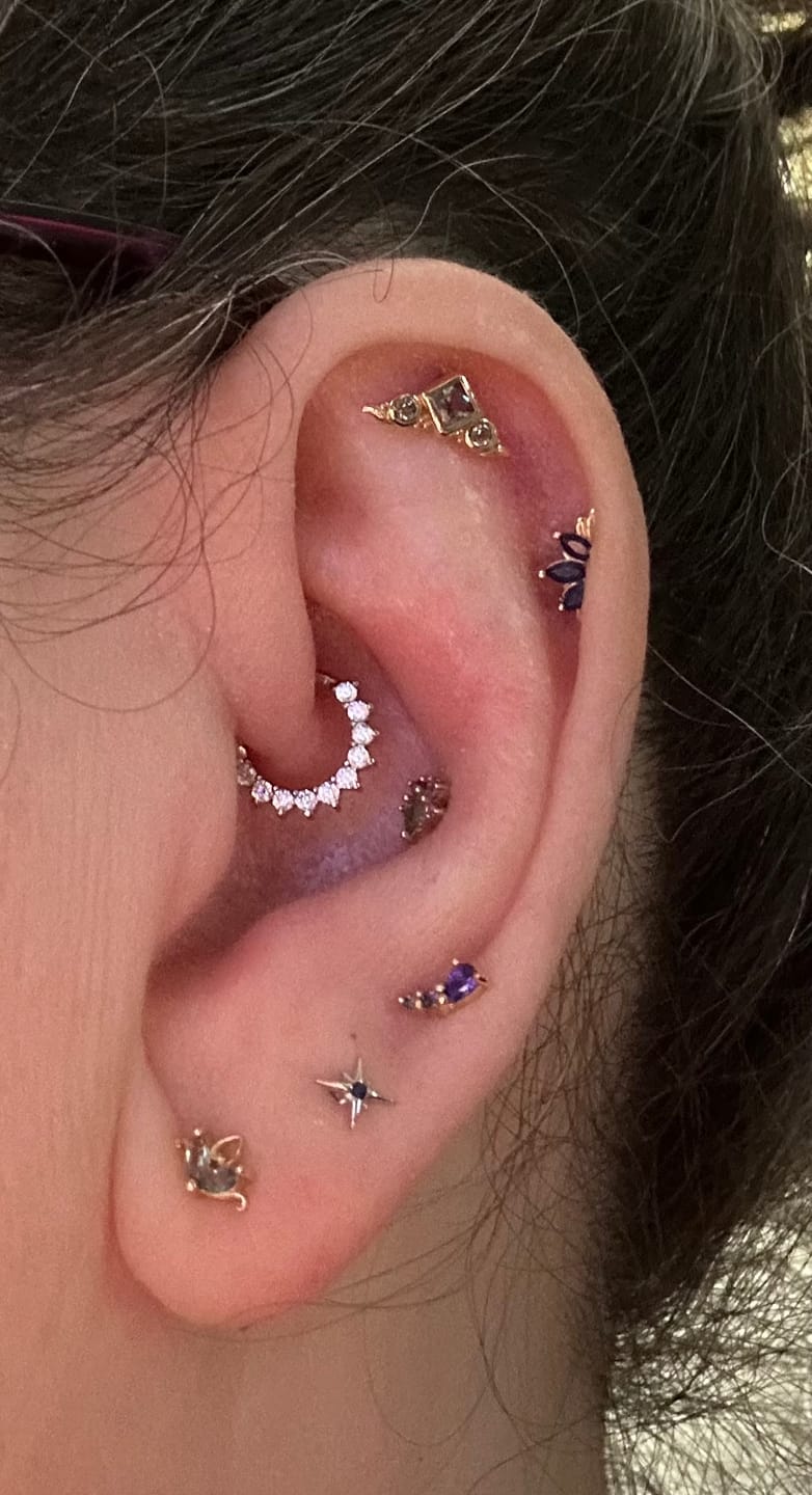 Customer photo review of HELIOS Eternity Daith Hoop