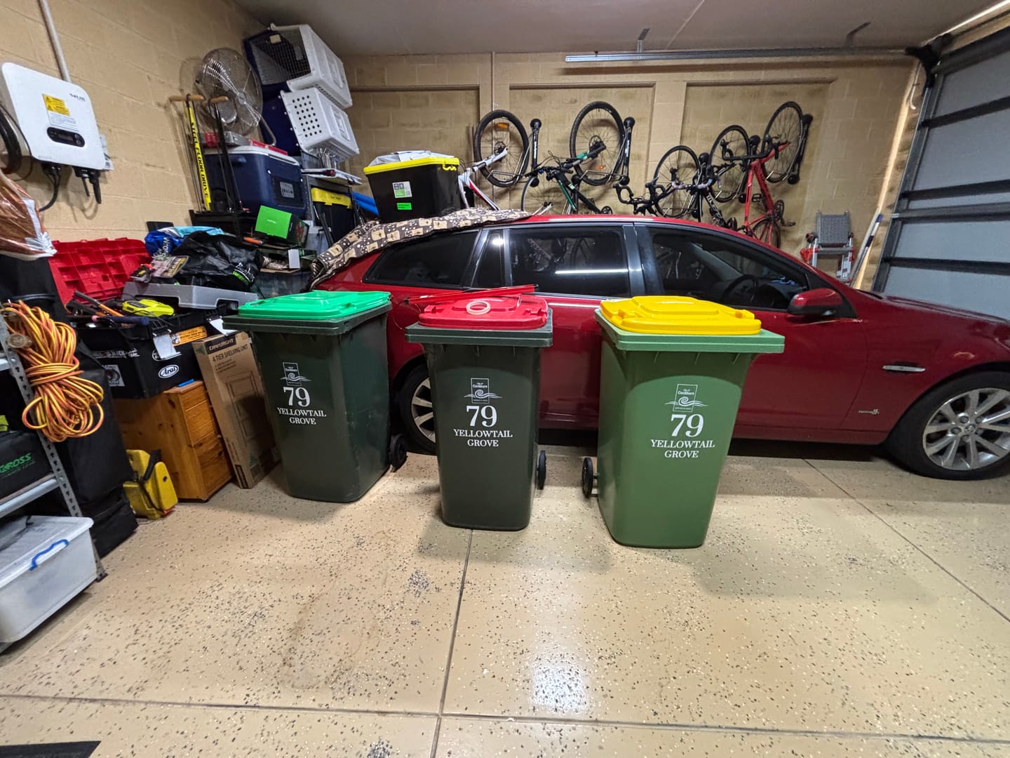 Customer photo review of Wheelie Bin Street Name & Number Sticker