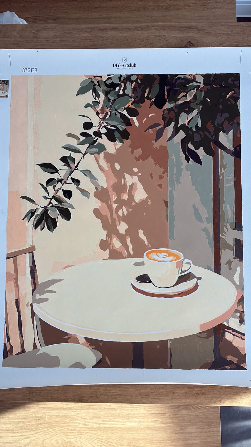 Customer photo review of Morning coffee | Paint by Numbers