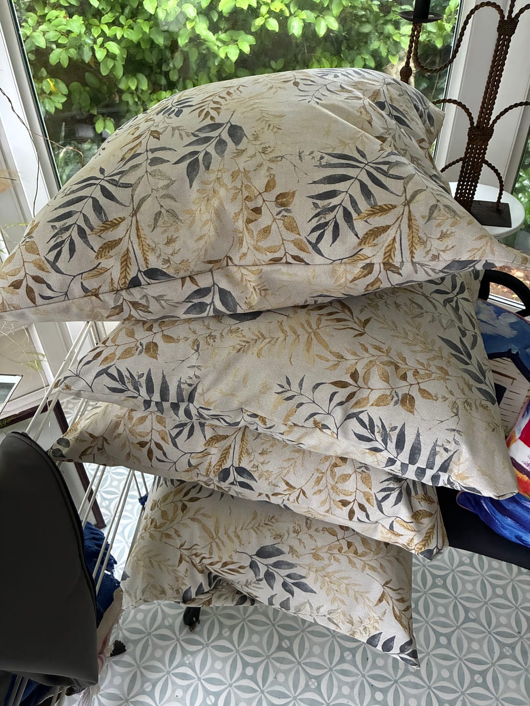 Customer photo review of Leafy Garden Water Resistant Fabric