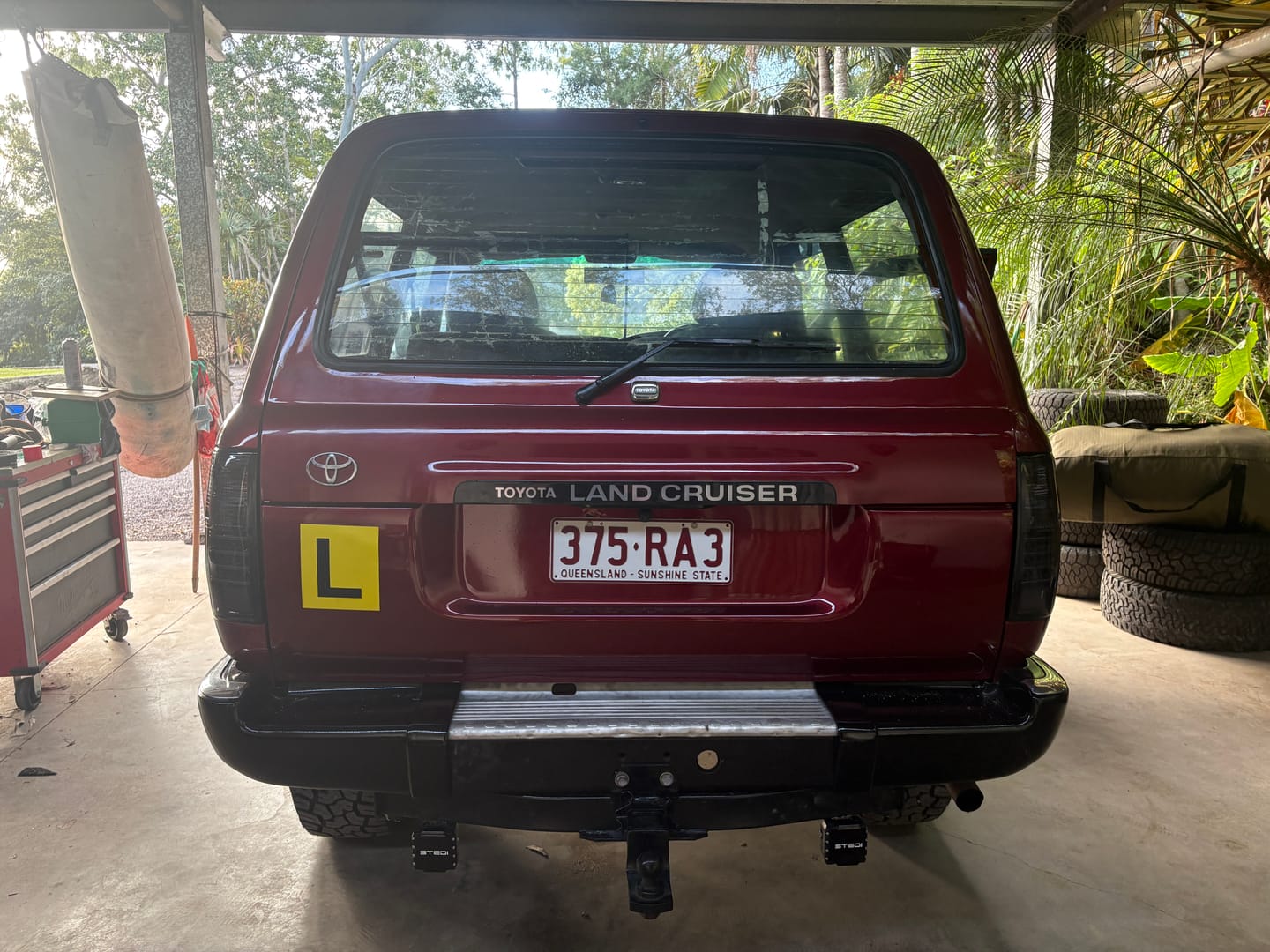 Customer photo review of Smoked LED Tail Lights for 80 Series LandCruiser