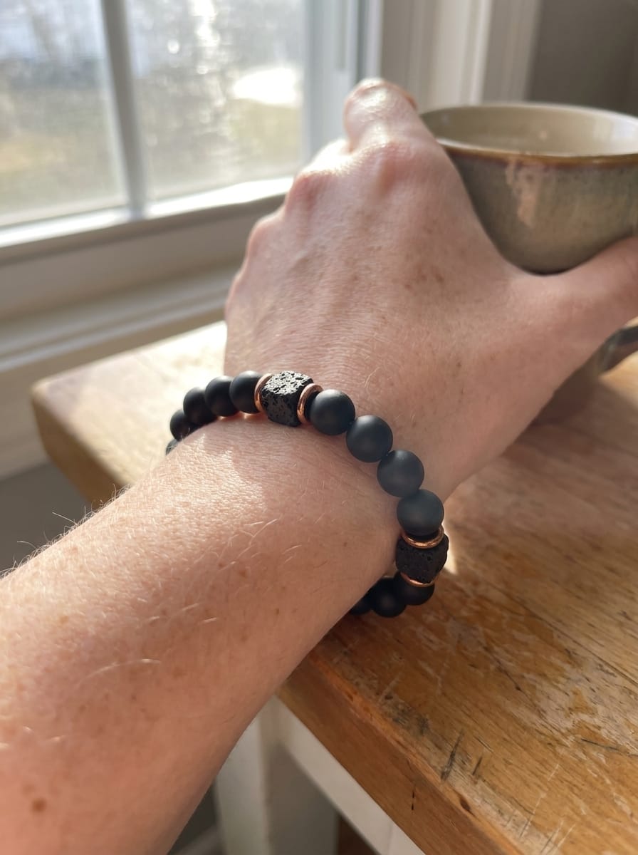 Customer photo review of Volcanic Stone Bracelet
