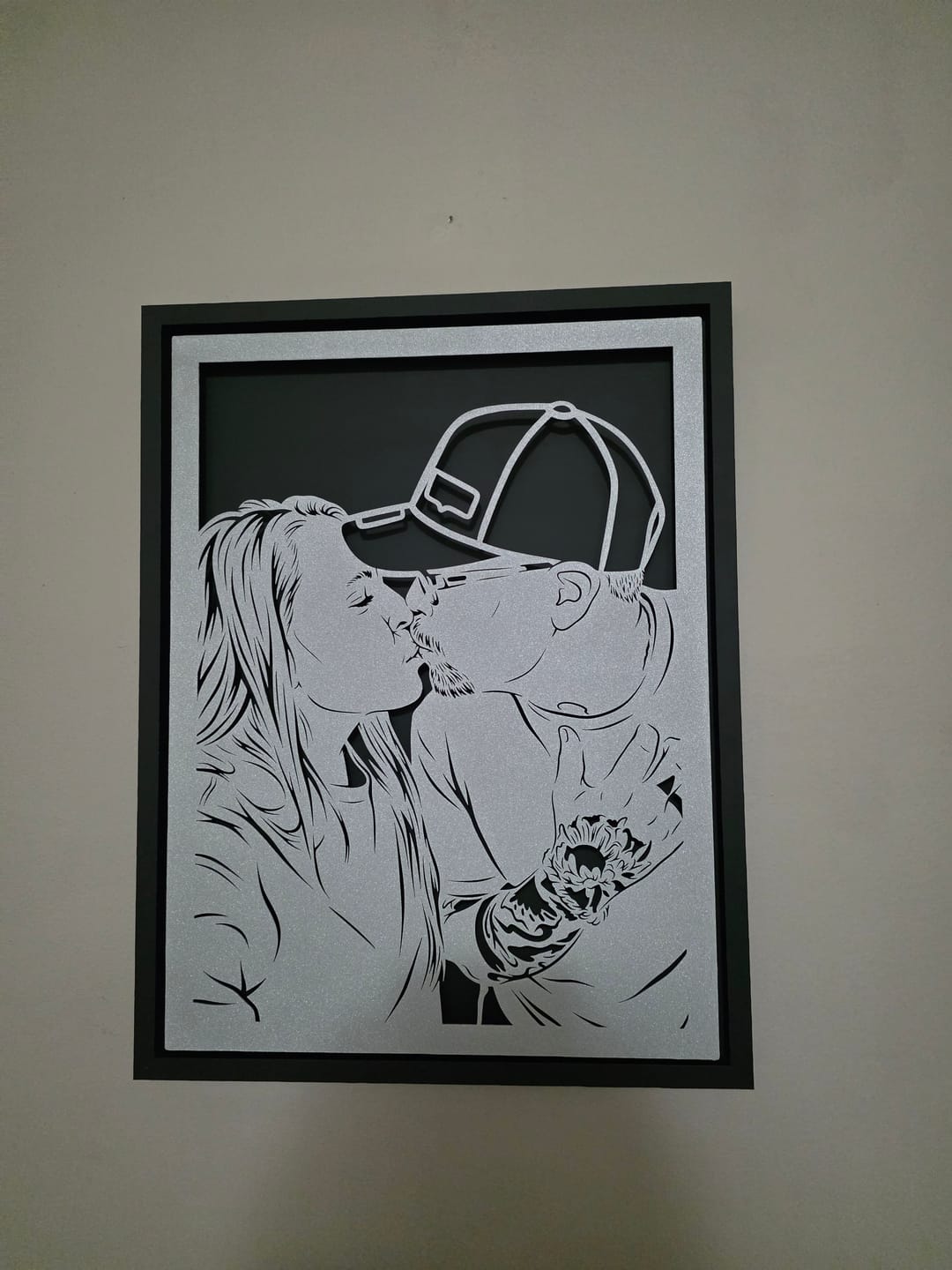 Customer photo review of Custom Metal Portrait