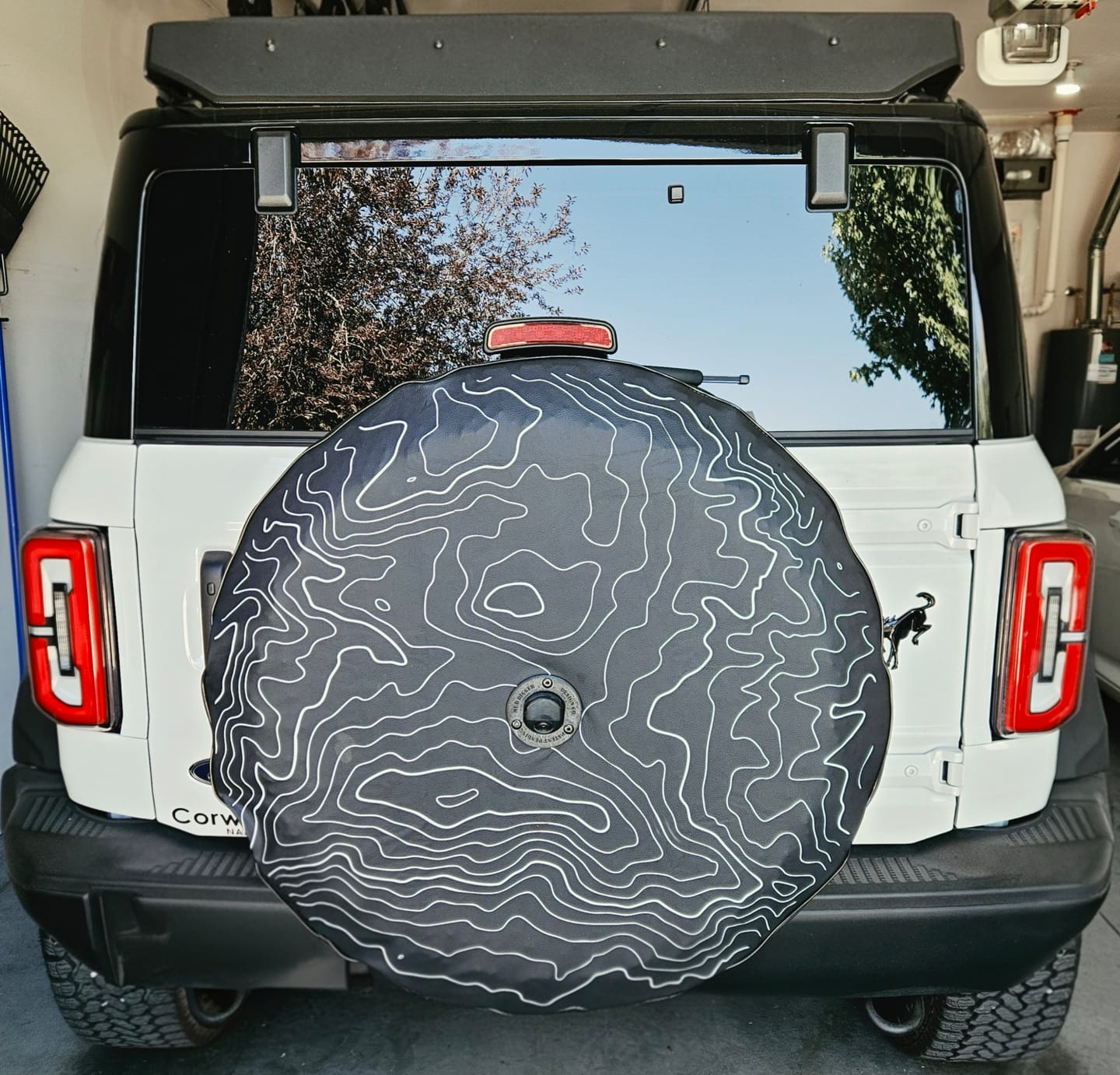 Customer photo review of Topographic Map Tire Cover