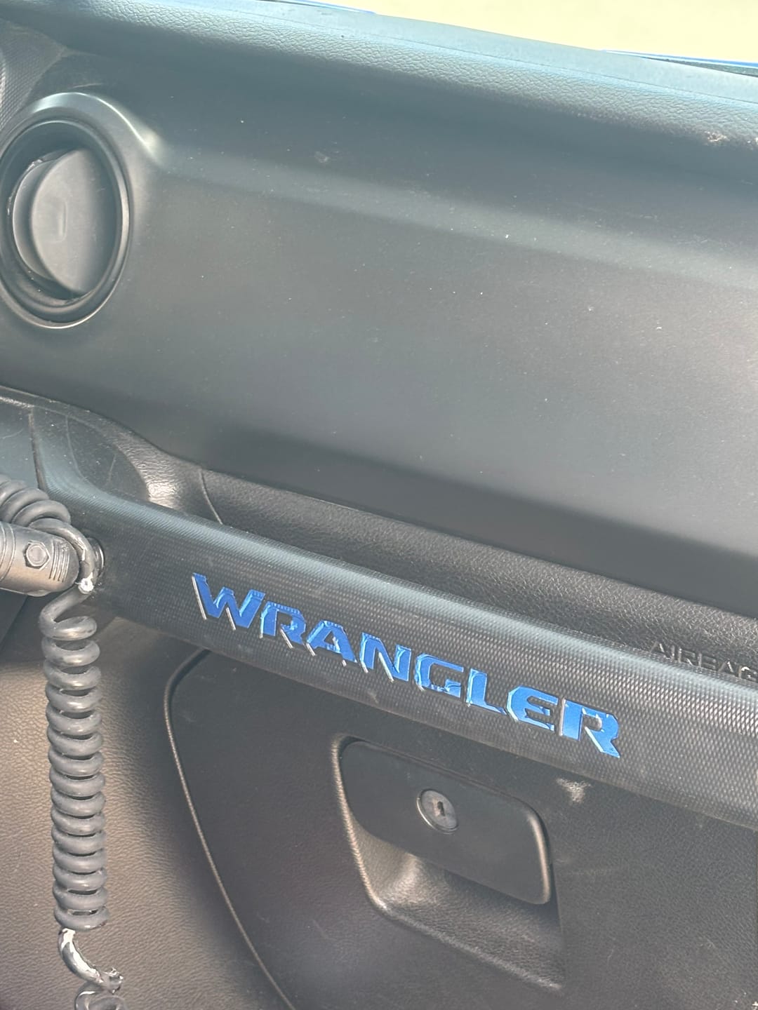 Customer photo review of WRANGLER Grab Bar Inlay Decal | Fits Wrangler JL