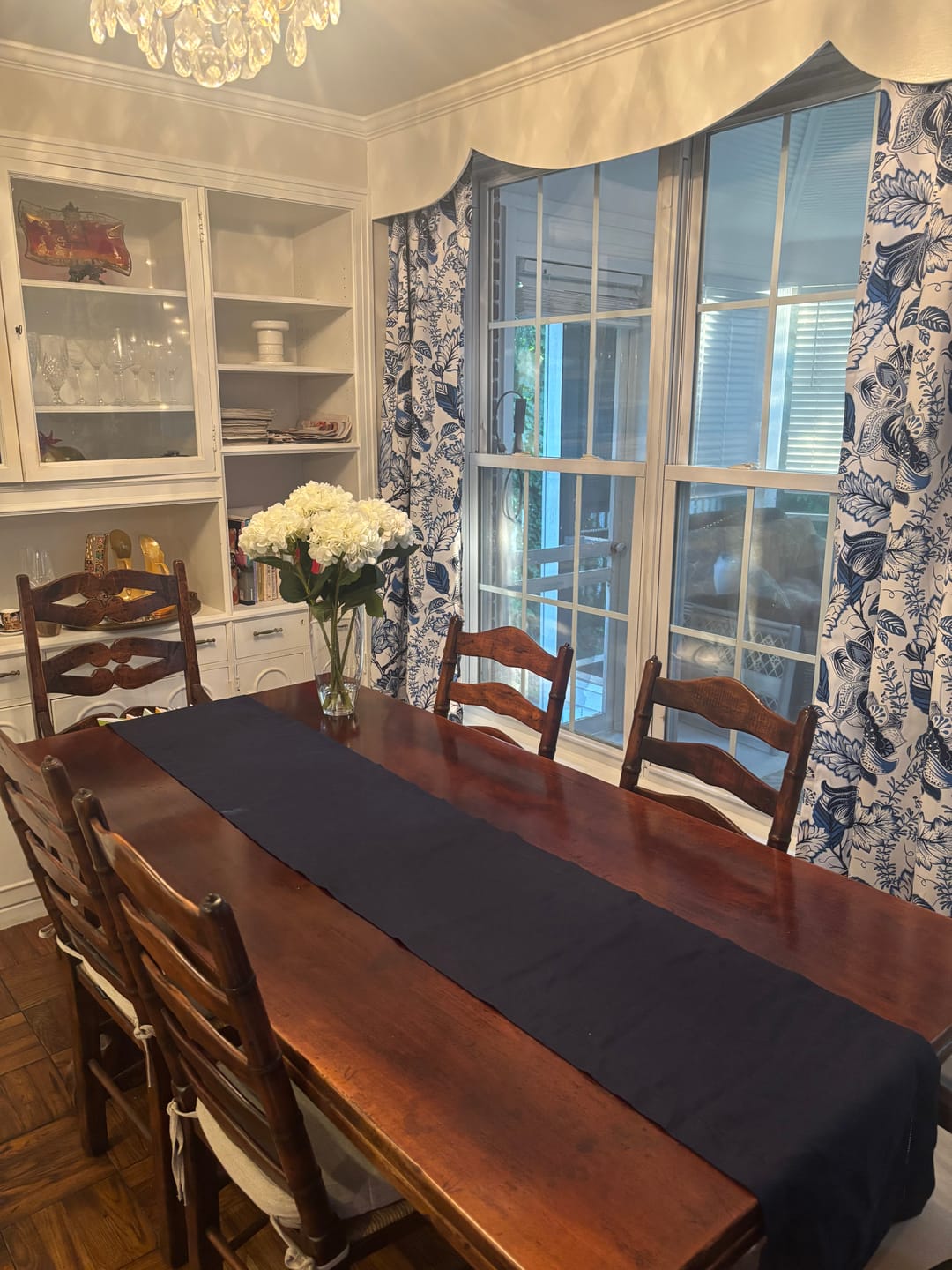 Customer photo review of Classic Hemstitch Table Runner
