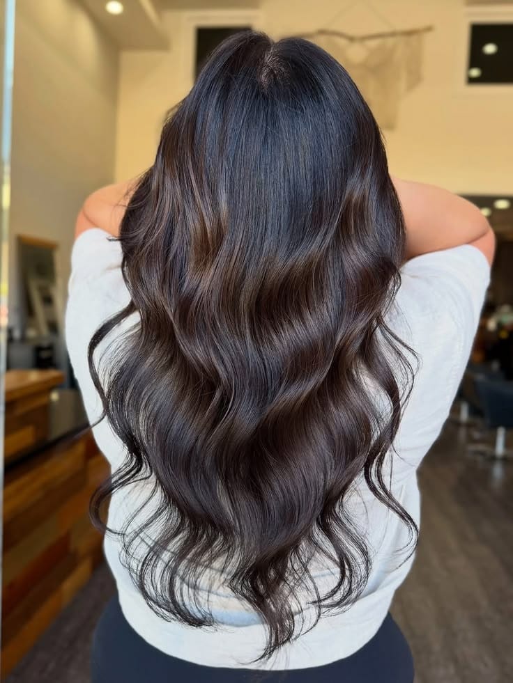 Customer photo review of Human Hair Topper For Women Natural Black Hair Pieces #1B