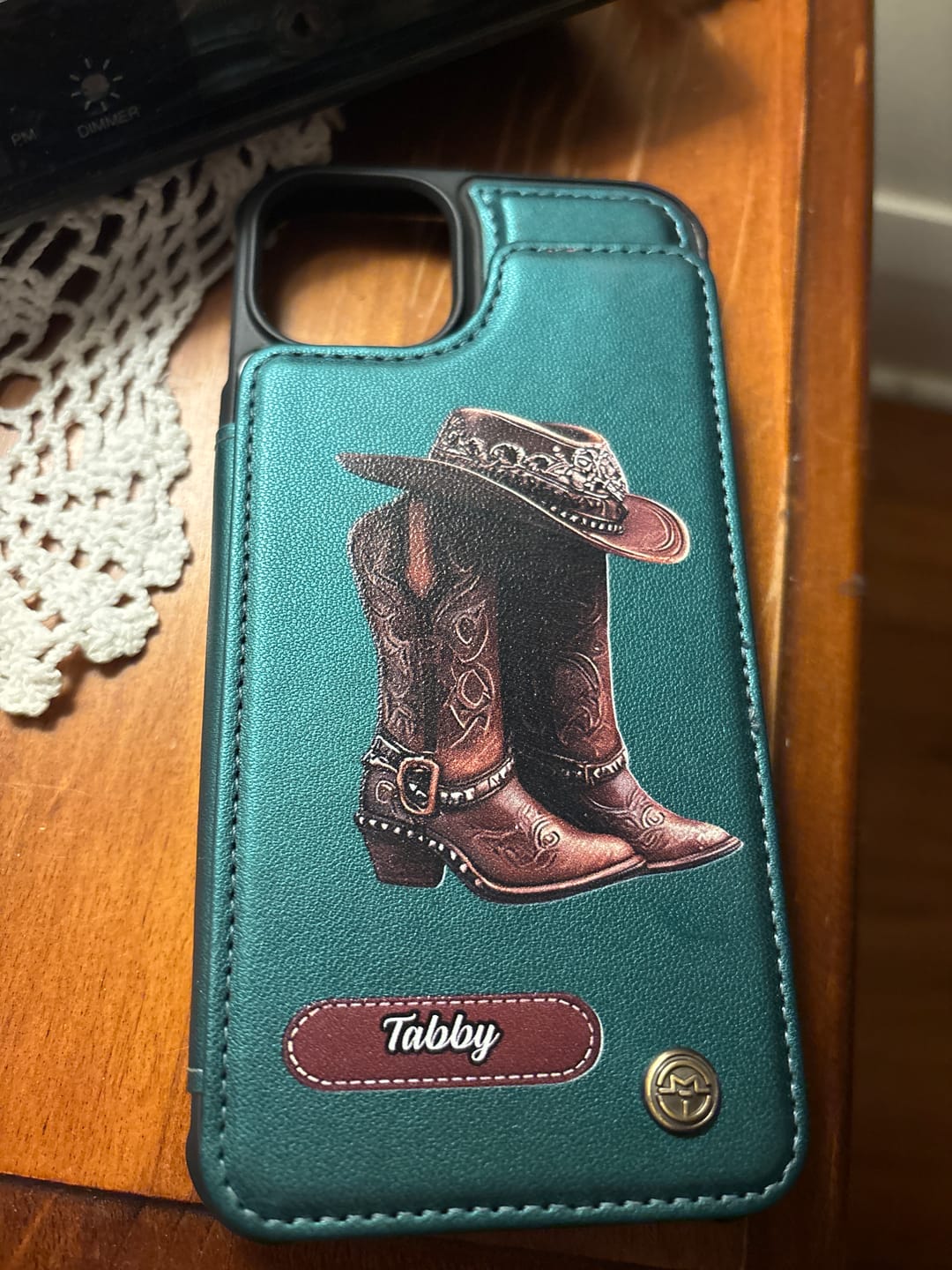 Customer photo review of Western Spirit - Cowgirl Boots Personalized Leather Wallet Phone Case