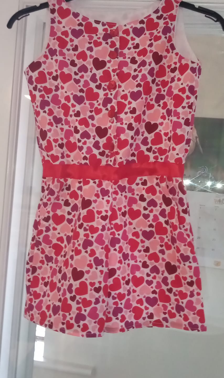 Customer photo review of All Over Hearts Polycotton Fabric