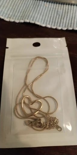 Customer photo review of Heart Necklace for Girls