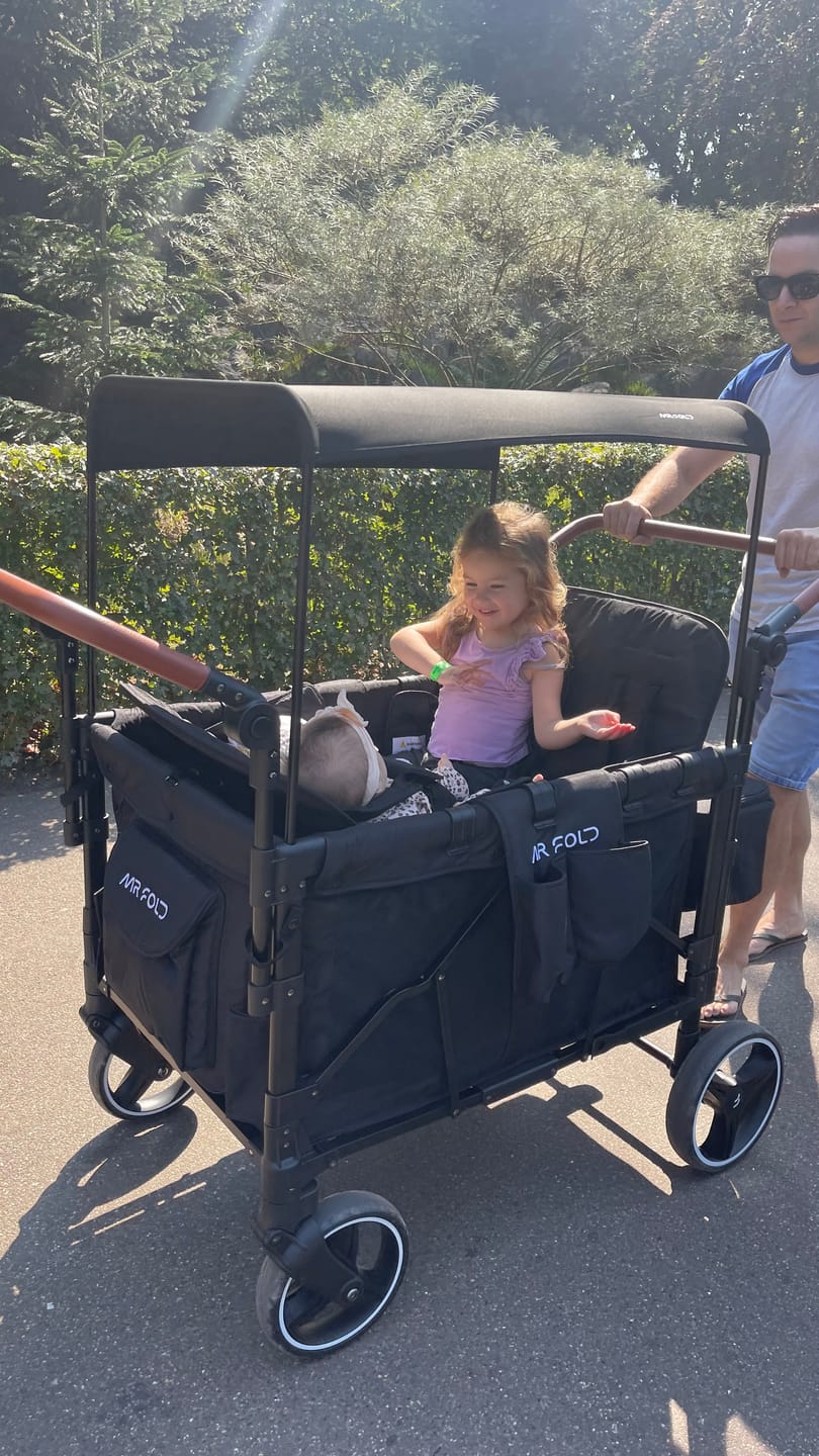 Customer photo review of P-Series Luxe 4-zits kinderkar
