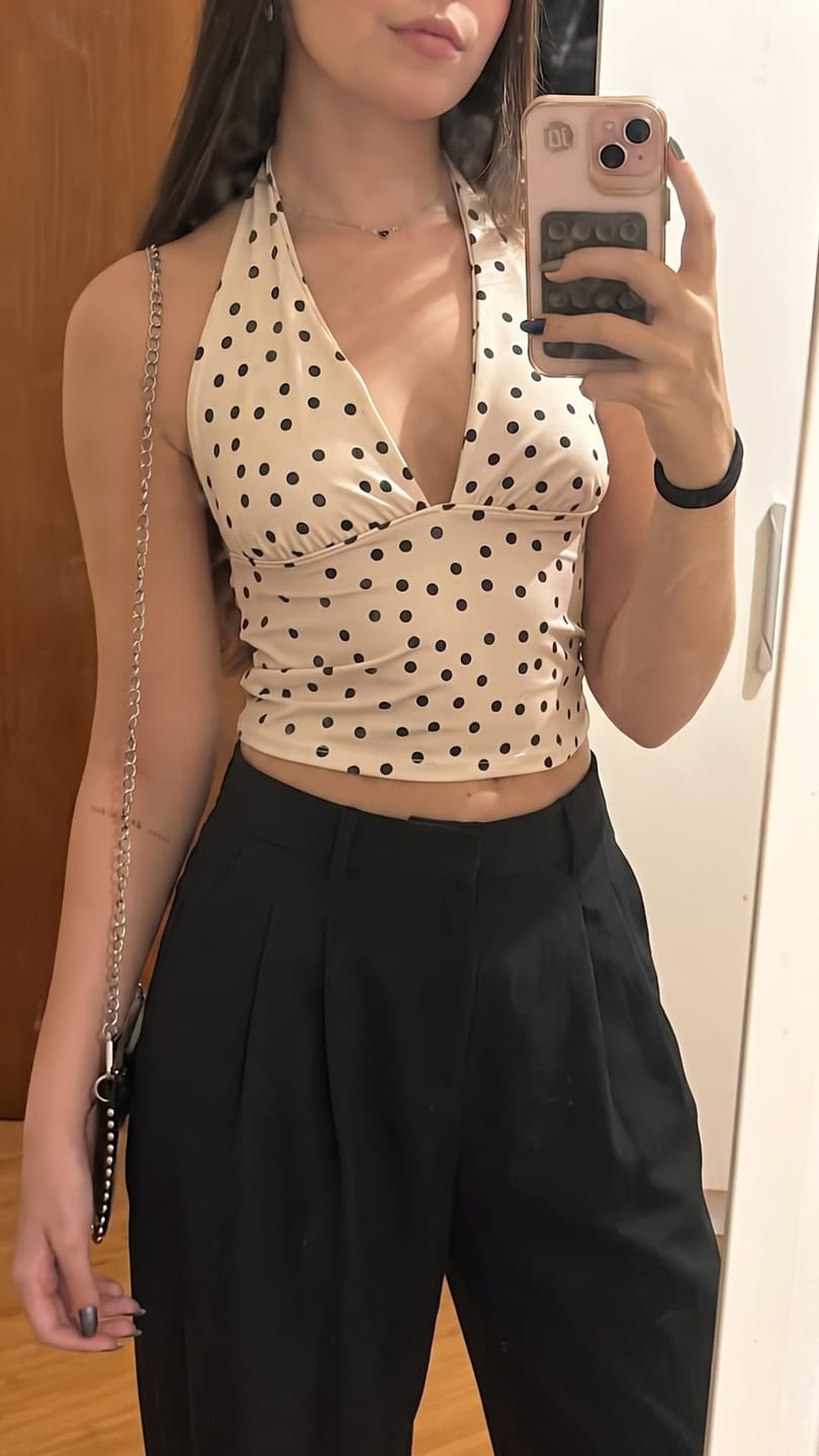 Customer photo review of Yüksek Bel Paça Düğmeli Harem Pantolon