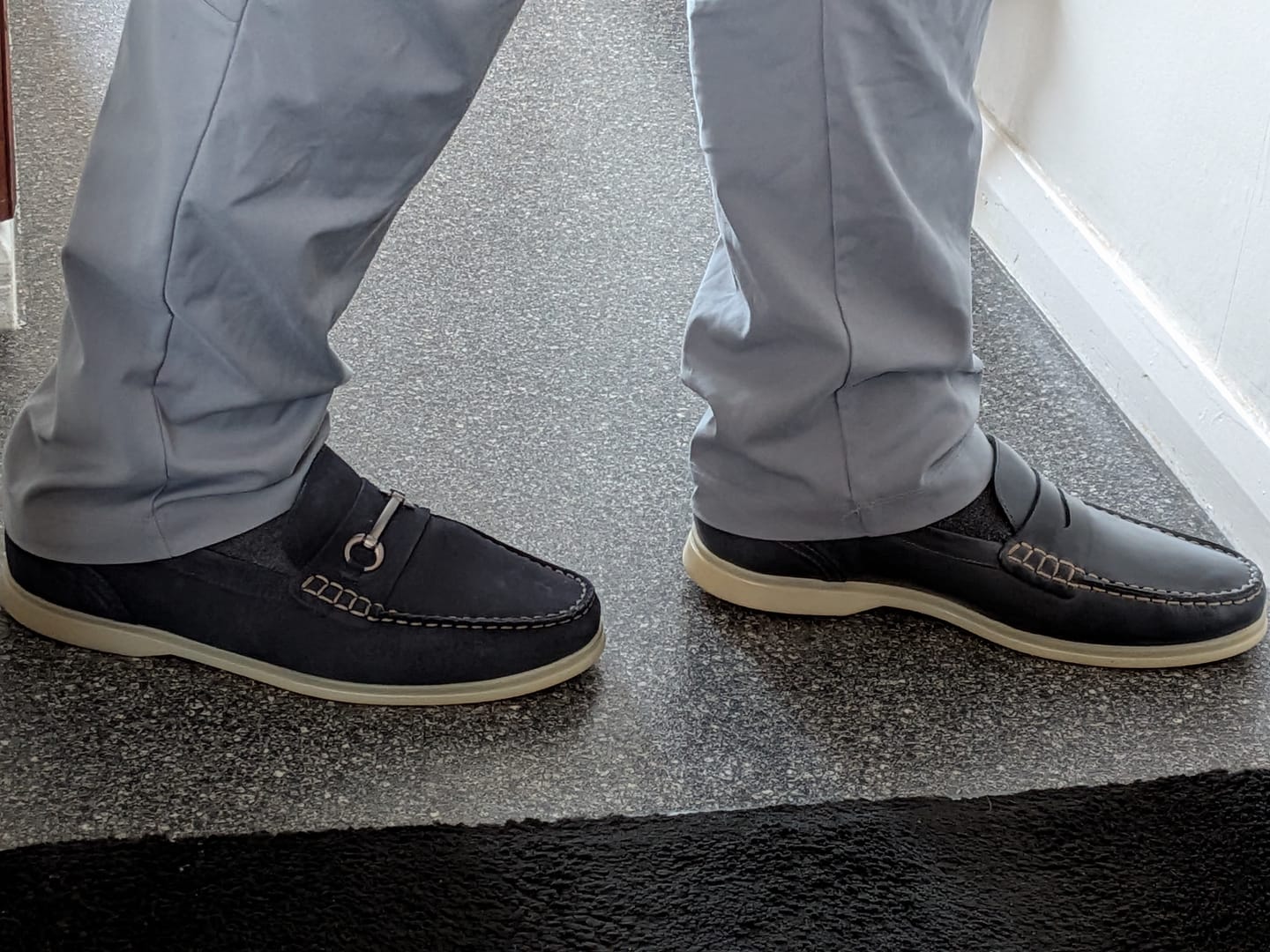 Customer photo review of Snapper Suede Loafers Navy